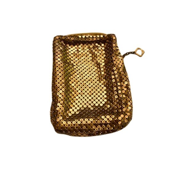 Vintage Whiting and Davis Gold Mesh Pouch Cigarette Case - Picture 1 of 5